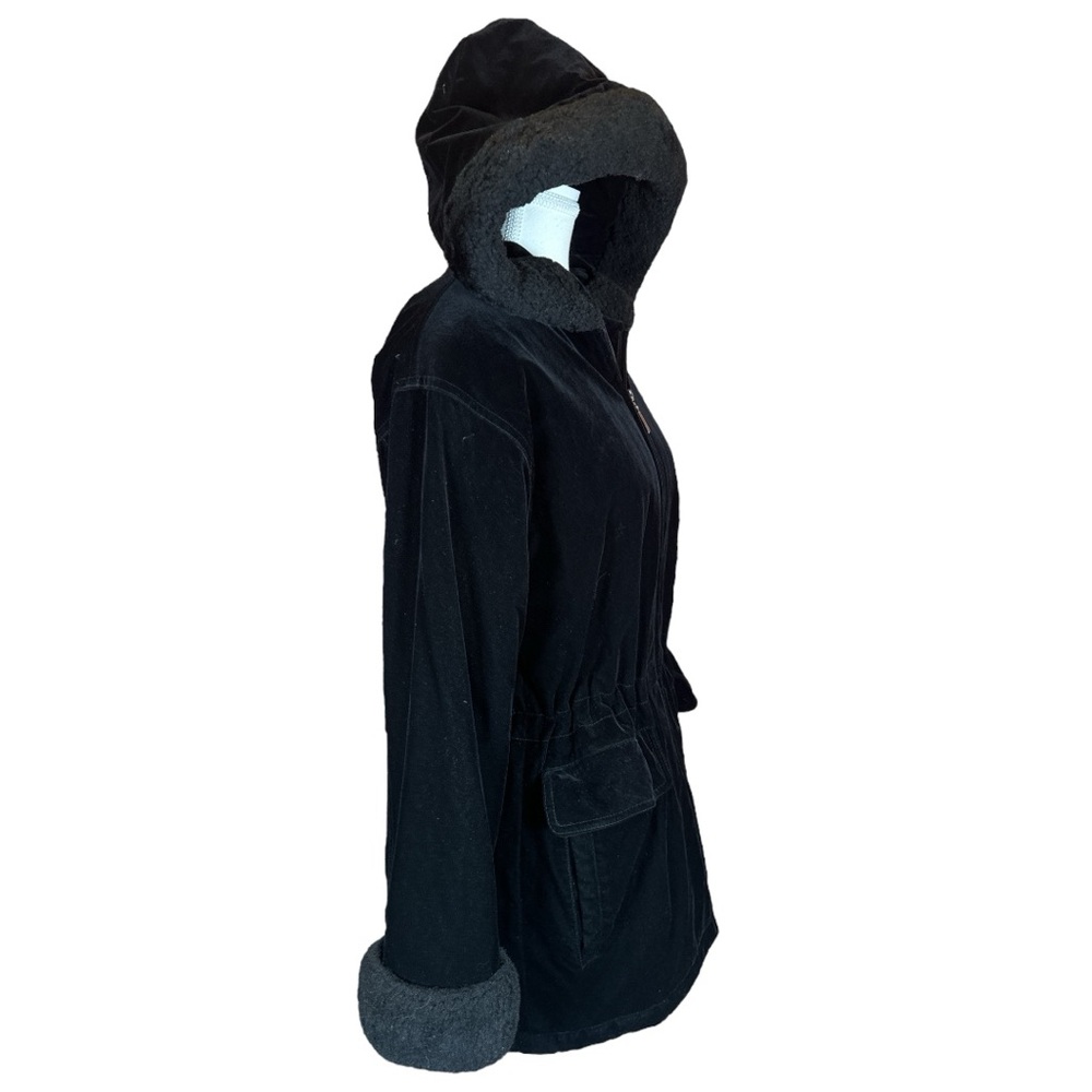 Gallery Black Teddy Hooded Jacket - Picture 5 of 12